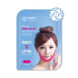 [ASIAKISS] Маска-лифтинг для зоны подбородка гидрогелевая Perfect V-Lifting Premium Pink Mask, 15г