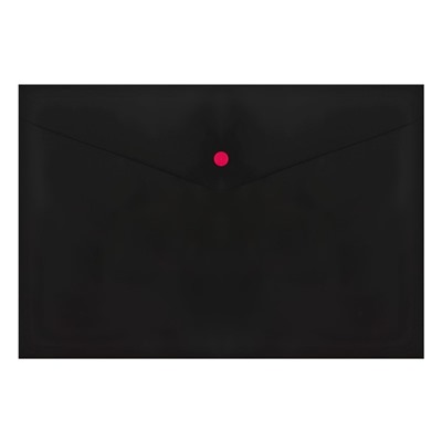 Набор папок-конвертов на кнопке 4 штуки, А4, 180 мкм, Calligrata "No Secret", непрозрачные, черные, микс цветных кнопок