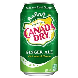 Газированный напиток Canada Dry Ginger Ale - имбирный эль, 355 мл