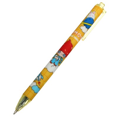 Ручка гелевая, автоматическая 0.5 мм, стержень чёрный, корпус с рисунком, МИКС (штрихкод на штуке)