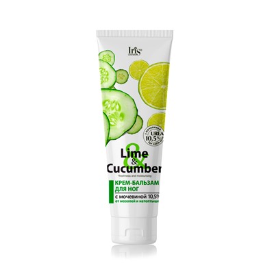 Iris Lime&Cucumber Крем-бальзам для ног с мочевиной 10,5% от мозолей 100мл