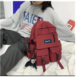 Тканевый рюкзак спортивный универсальный Supreme Красный