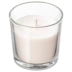 SINNLIG СИНЛИГ, Ароматическая свеча в стакане, Сладкая ваниль/естественный, 7.5 см