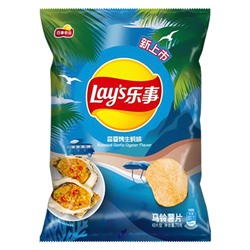 Картофельные чипсы Lay's со вкусом устрицы с жареным чесноком, 70 г