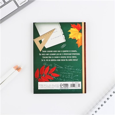 Ежедневник «Учителю математики», формат А6, 80 листов, линия, мягкая обложка