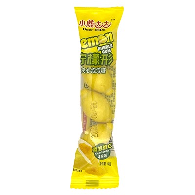 Жевательная резинка Deer DaDa Lemon со вкусом лимона с начинкой, 19 г