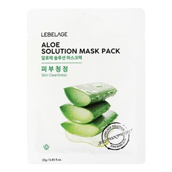 [LEBELAGE] Маска для лица тканевая АЛОЭ Aloe Solution Mask Pack, 25 г