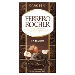 Горький шоколад Ferrero Rocher Hazelnut Dark с лесными орехами, 90 г