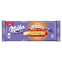 Шоколад Milka Mmmax Strawberry Cheesecake - клубничный чизкейк, 300 г