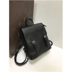 Женский рюкзак-планшет из Экокожи с двойным ремнем черный