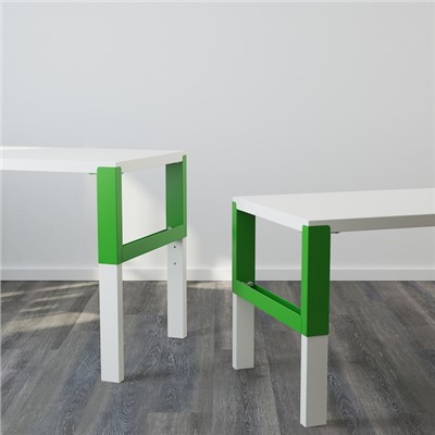 PÅHL ПОЛЬ, Письменный стол, белый/зеленый, 96x58 см