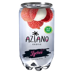 Газированный напиток Aziano со вкусом личи, 350 мл