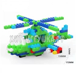 Конструктор 3D из миниблоков Вертолет 633 дет. 8013, 8013