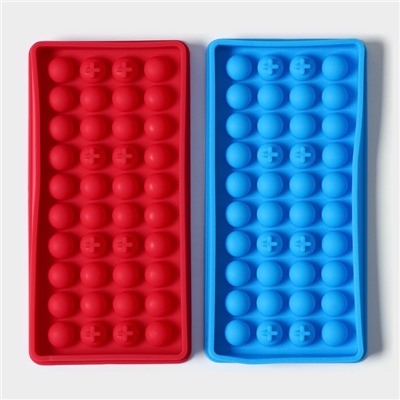 Форма для льда «Шарики», 24×12×1,9 см, 40 ячеек (d=1,4 см), цвет МИКС