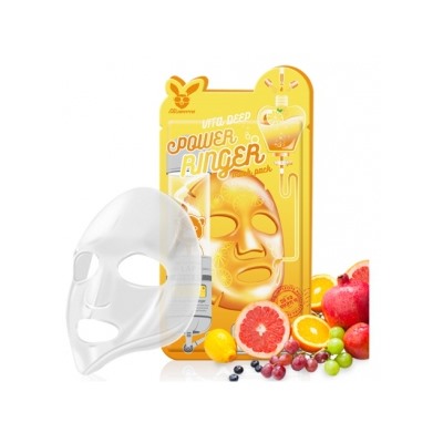 [Elizavecca] НАБОР Тканевая маска для лица ВИТАМИНЫ Vita Deep Power Ringer Mask Pack, 10 шт