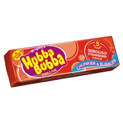 Жевательная резинка Wrigley's Hubba Bubba со вкусом клубники, 35 г