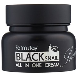 Крем с муцином черной улитки для кожи вокруг глаз FARMSTAY Black Snail All In One Eye Cream, 50ml