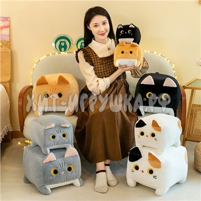 Мягкая игрушка подушка SQUARE CAT 40*30*35 см (ВЫБОР ЦВЕТА) Sqcat_40, Sqcat_40_white, Sqcat_40_orange, Sqcat_40_gray, Sqcat_40_black