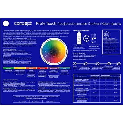 Concept Profy Touch 4.75 Профессиональный крем-краситель для волос, темно-каштановый , 100 мл