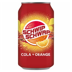 Газированный напиток Pepsi Schwip Schwap Cola + Orange со вкусом колы и апельсина, 330 мл