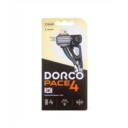 Станок для бритья DORCO PACE-4 (+ 2 кассеты), система с 4 лезвиями, FRA1100