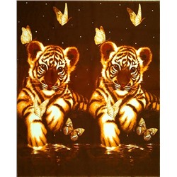 Простыня вафельная Тигрята (Три тигра) 150*180