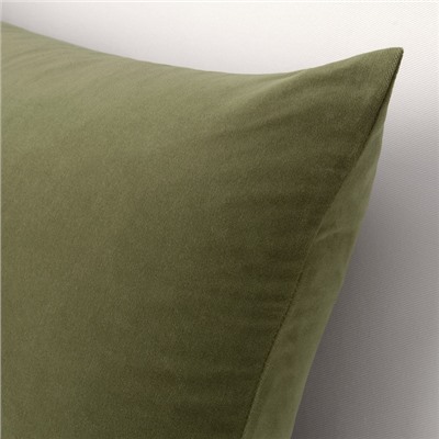 SANELA САНЕЛА, Чехол на подушку, оливково-зеленый, 40x65 см