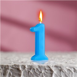 Свеча в торт на шпажке, цифра 1, МИКС, 4.5х2.5 см