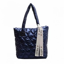 Женская сумка Экокожа+плащевка универсальная стеганная синий