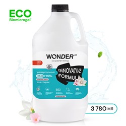 Универсальный гель для стирки WONDER LAB, экологичный, для любого типа ткани, с ароматом утренних цветов, 3780 мл
