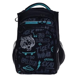 Рюкзак школьный, Grizzly RB-150, 38x26x20 см, эргономичная спинка, отделение для ноутбука