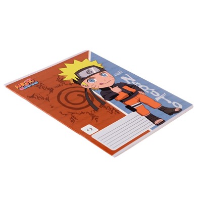 Тетрадь 12 листов в линию Naruto, обложка мелованный картон, ВД-лак, блок офсет, МИКС