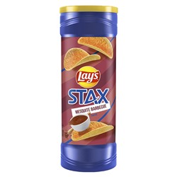 Картофельные чипсы Lay's Stax Mesquite Barbecue со вкусом барбекю, 155,9 г