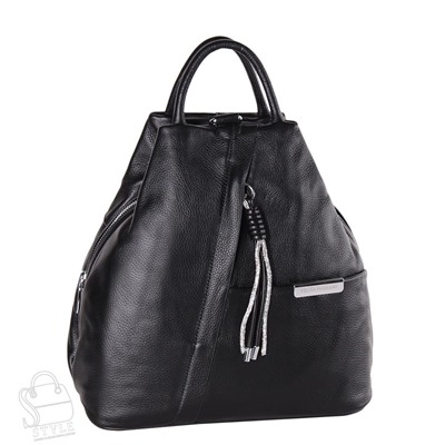 Рюкзак женский кожаный 970154 black Velina Fabbiano