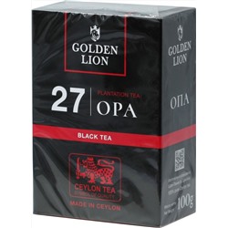 GOLDEN LION. 27 OPA black tea 100 гр. карт.пачка
