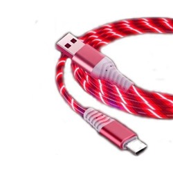 Кабель USB светящийся Z1 Type-C 1000mm (Красный)