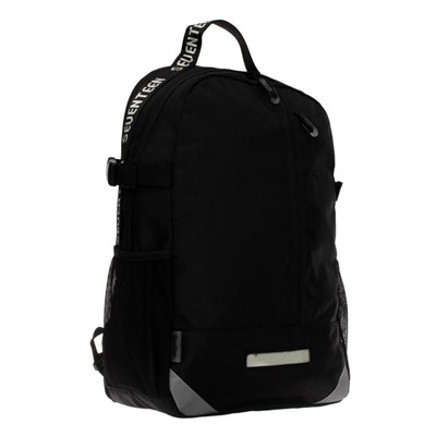 Рюкзак молодёжный Seventeen, 36 х 26 х 18 см, отделение для ноутбука, светодиодн панель, USB-порт, чёрный