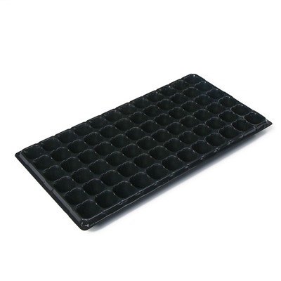 Кассета для рассады Greengo на 72 ячейки, по 50 мл, из пластика, чёрная, 54 × 28 × 4 см