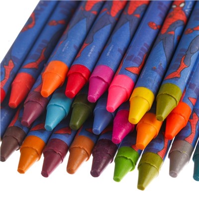 Восковые карандаши, набор 36 цветов, Человек-Паук