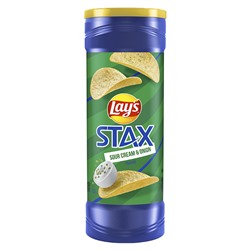 Картофельные чипсы Lay's Stax Sour Cream & Onion со вкусом сметаны и лука, 155,9 г