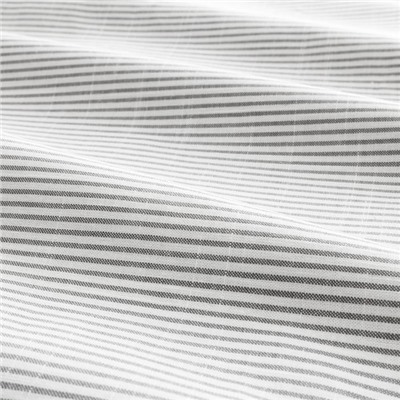 BERGPALM БЕРГПАЛМ, Пододеяльник и 2 наволочки, серый/полоска, 200x200/50x70 см