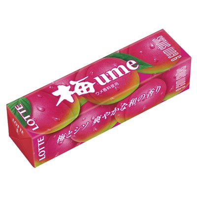 Жевательная резинка Lotte Ume со вкусом японской сливы, 25,2 г