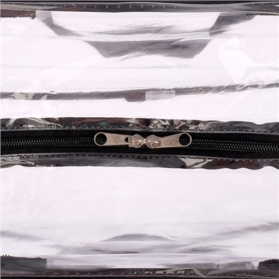 Сумка в роддом 40х50х25 ПВХ200, карман сбоку, цвет МИКС (черный / серый)