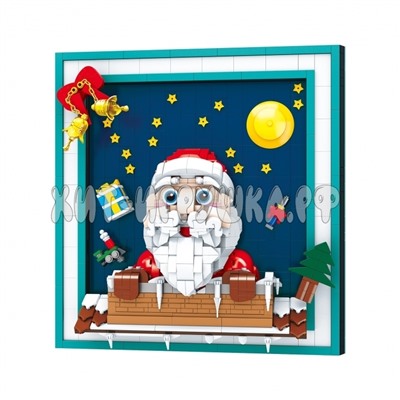 Конструктор Рождественский портрет Санта Клаус 1079 дет. 88014, 88014