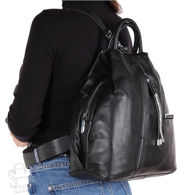 Рюкзак женский кожаный 970154 black Velina Fabbiano