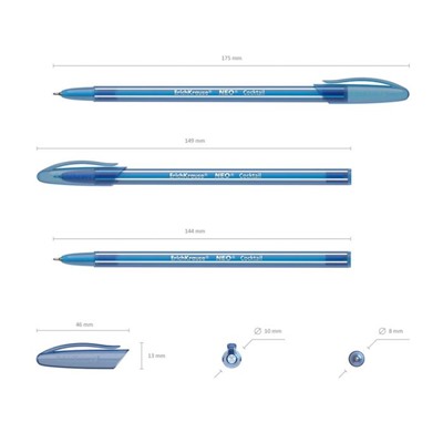 Набор ручка шариковая Erich Krause Neo Cocktail, синяя, микс