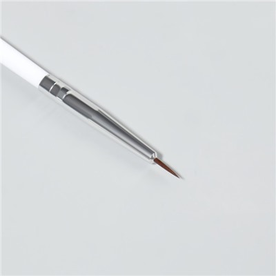 Кисть для дизайна ногтей «Волос», 16,5 см, d - 2 × 6 мм, цвет белый