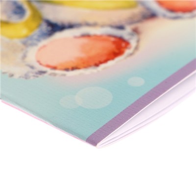 Альбом для рисования A4, 8 листов на скрепке "МимиЛапки", обложка мелованный картон, тиснение, блок 100 г/м2, МИКС