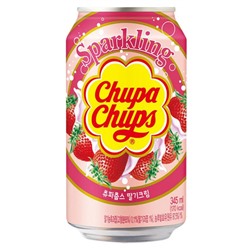 Газированный напиток Chupa Chups Strawberry со вкусом клубники, 345 мл