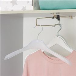 Плечики - вешалка для одежды, 43,5×20,5×4,4 см, антискользящее покрытие, цвет прозрачный